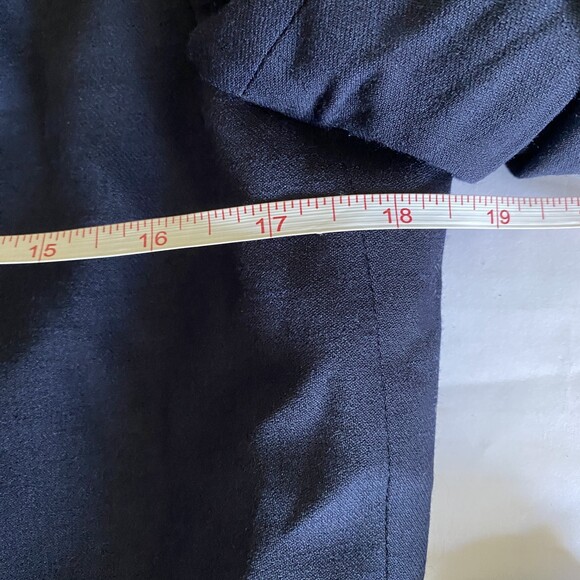 VTG Talbots Navy Wool Long Sleeve Button Front Office Blazer Jacket 10P - Picture 5 of 10